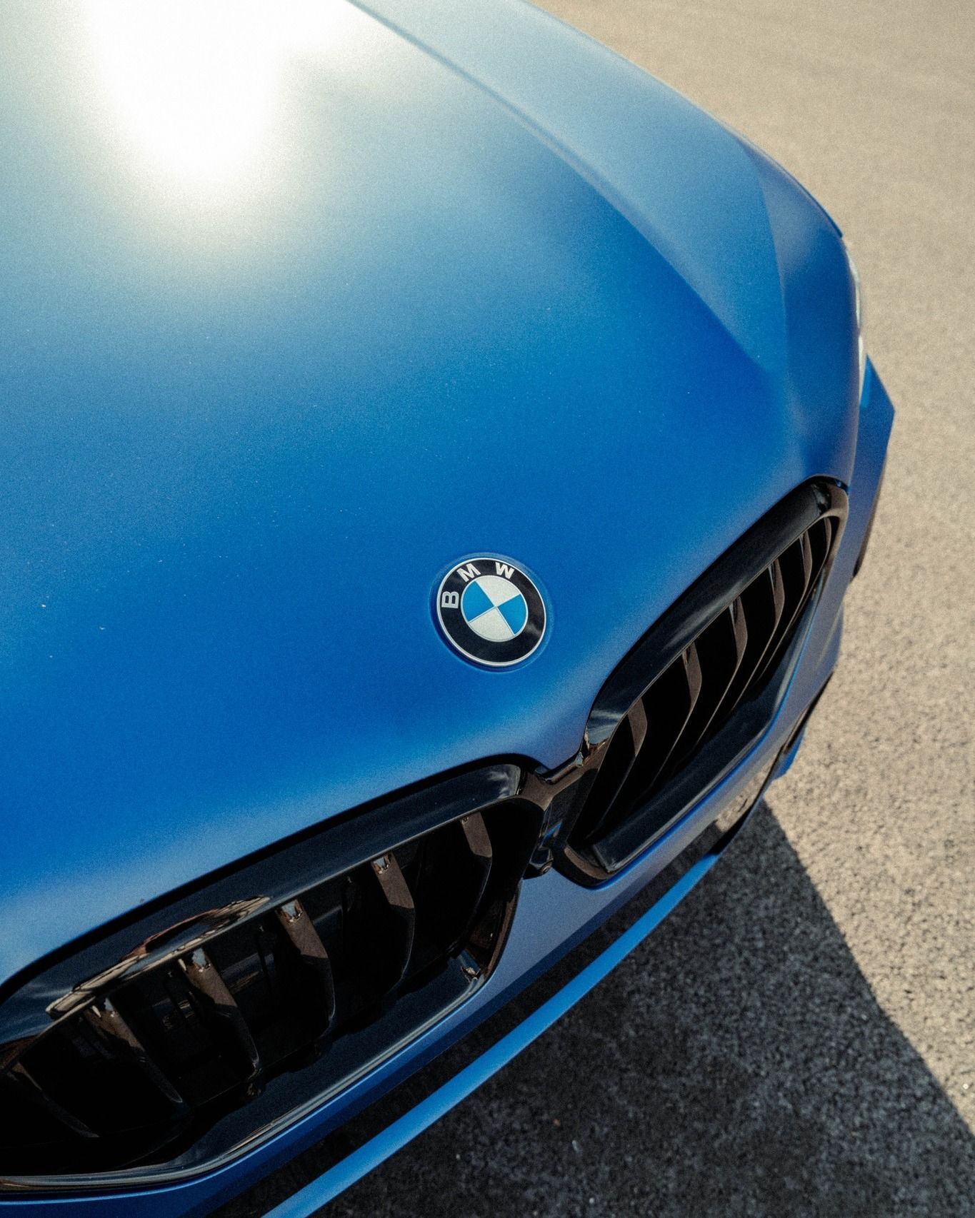 blue car with paint protection film