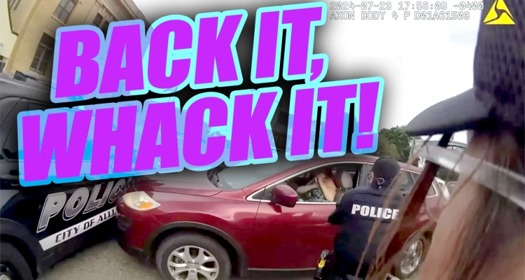 Small-Town Ohio Drama As Angry Woman Rams Mazda Into Cop Car