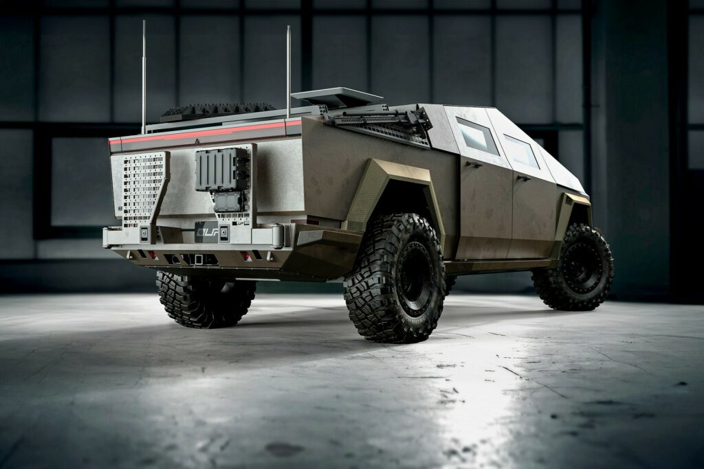  Archimedes Is A Military-Grade Tesla Cybertruck With A Jet Fuel Generator