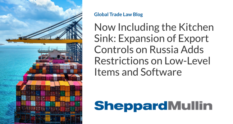 Now including the kitchen sink: Expanding export controls