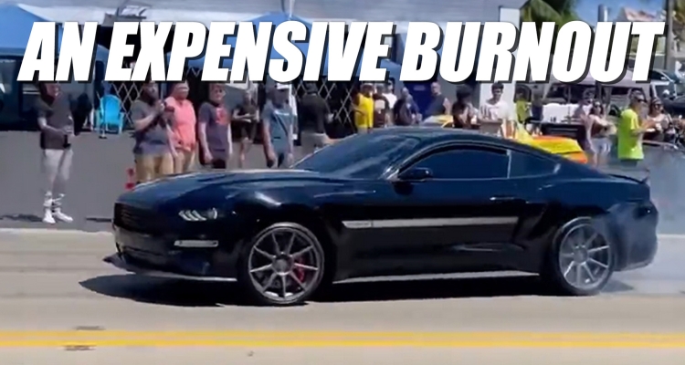 Another Mustang Crashes At Cars And Coffee, This Time Into A Corvette