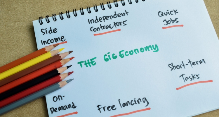 Gig economy sheet, free lancing, on-demand, short term tasks, quick jobs, independent contractors