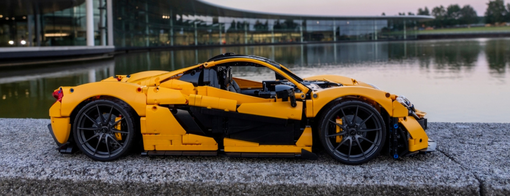 Side view of the LEGO® Technic™ McLaren P1™ unveiled by the McLaren and LEGO Group