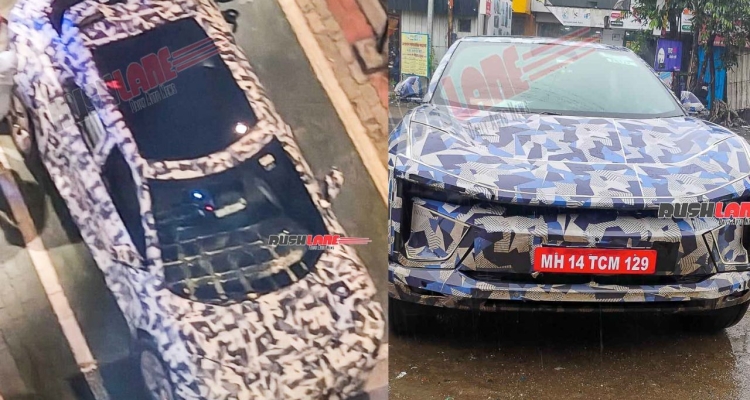 Mahindra BE 05 glass roof and front spied image