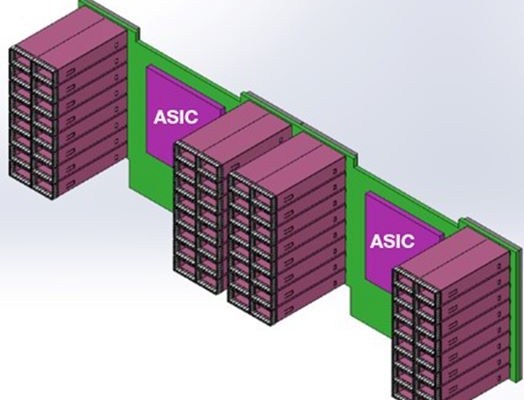 Osfp-Vlc Connector For Vertical Line Cards