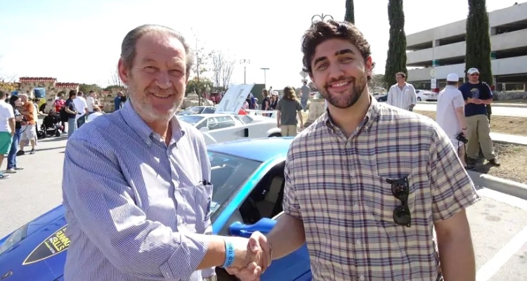 Shaking hands with Valentino Balboni