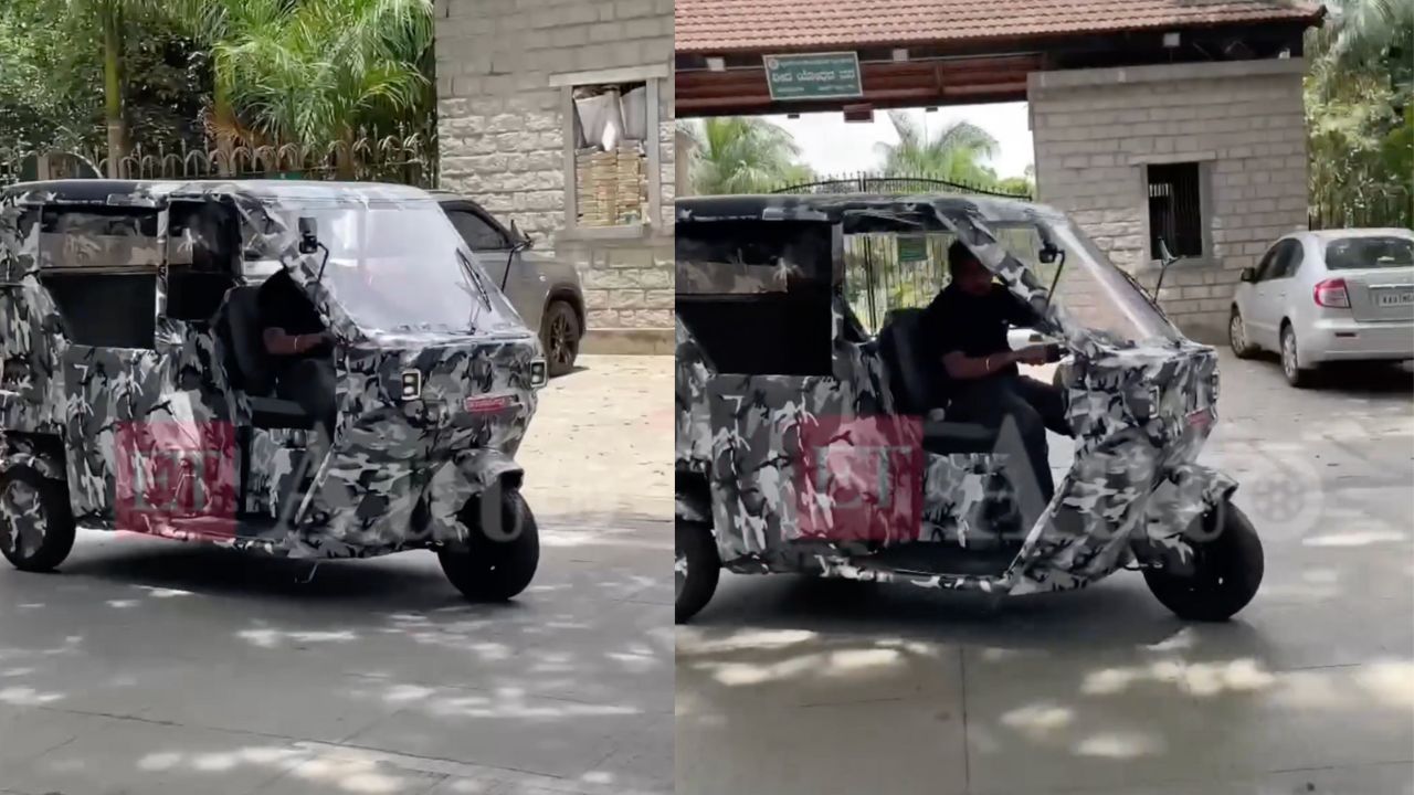 Ola Electric Auto Rickshaw - Side View