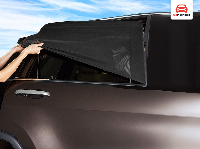 Adhesive car sunshade