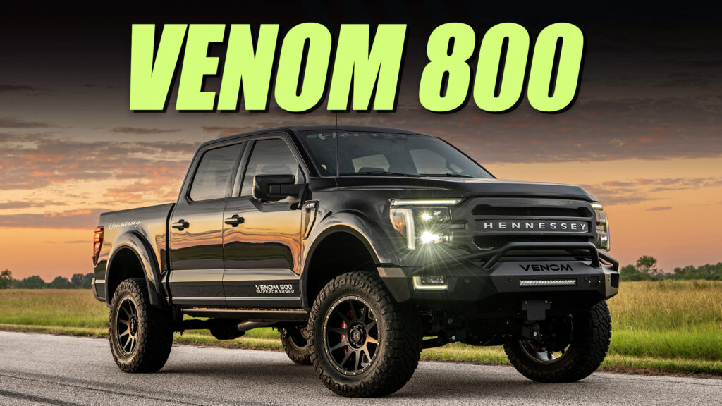  Hennessey's Venom 800 turns the F-150 into a rocket that accelerates to 60 mph in 3.4 seconds