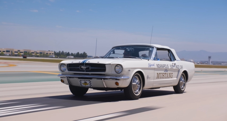 Jay Leno Takes A Lap In A 1964 Indycar Mustang