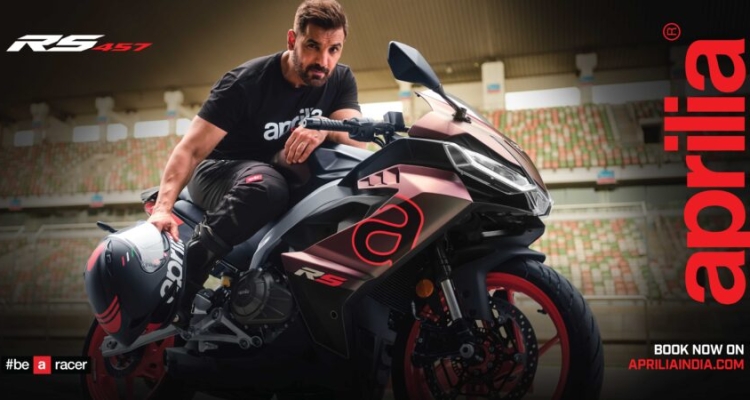 John Abraham stars in new Aprilia RS457 campaign