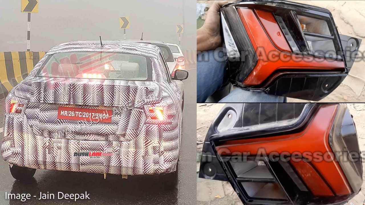 New Maruti Dzire Led Tail Lights Leaked