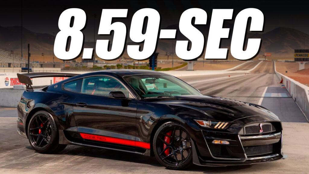  Shelby's 1,300-horsepower GT500 Code Red runs the quarter-mile in an astonishing 8.59 seconds