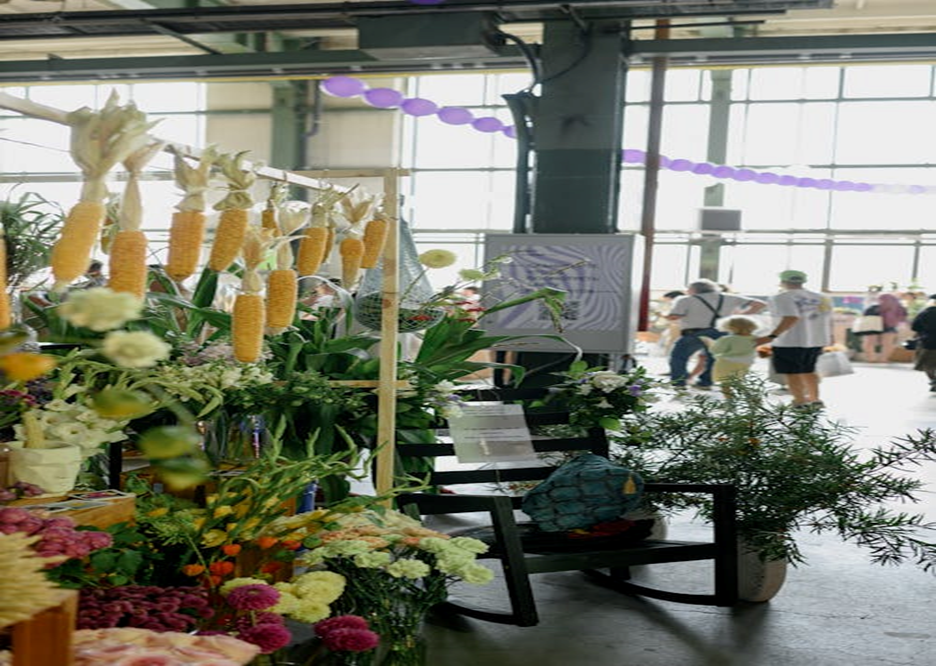 People Display Crops At Agricultural Show