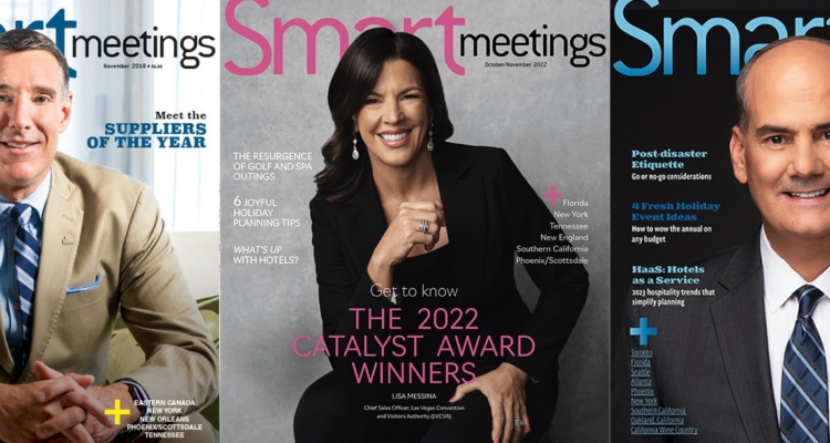 Three People On Smart Meetings Magazine Covers