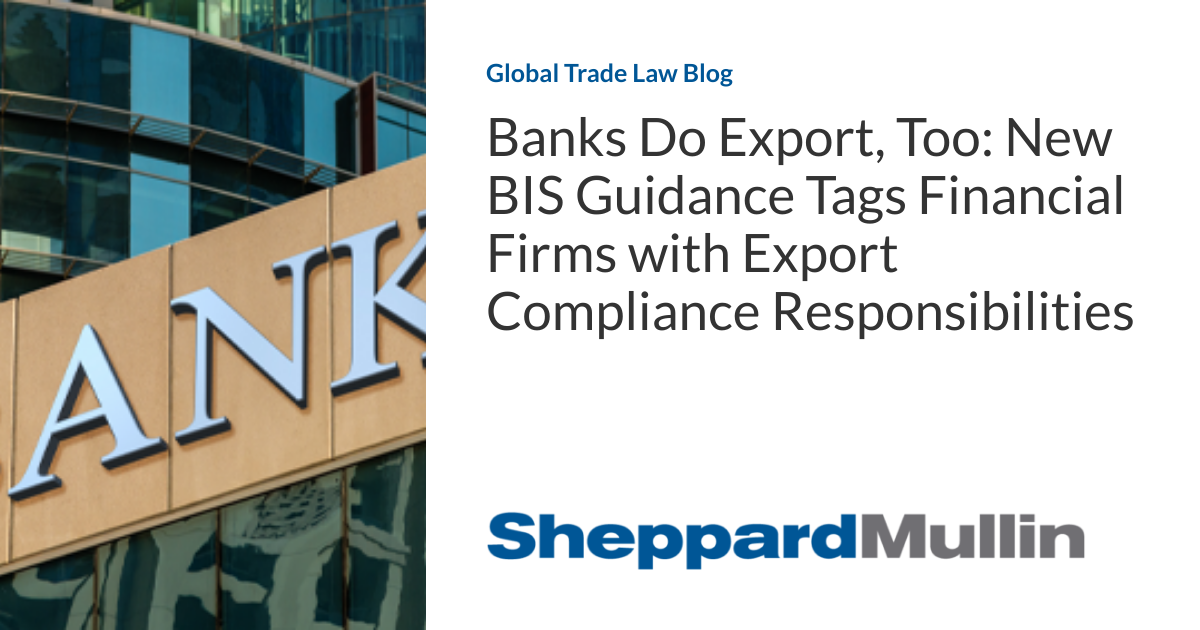 Banks export too: New BIS guidance tags financial firms