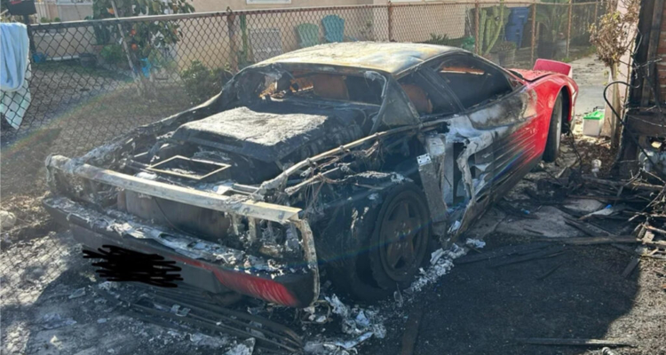 Ferrari Testarossa Catches Fire In California