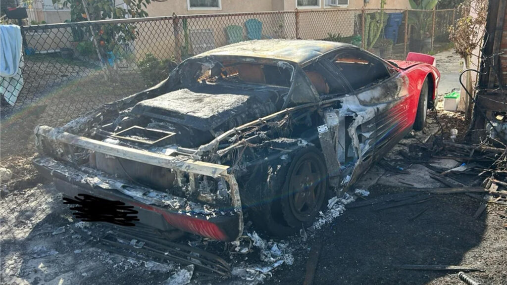 Ferrari Testarossa Catches Fire In California