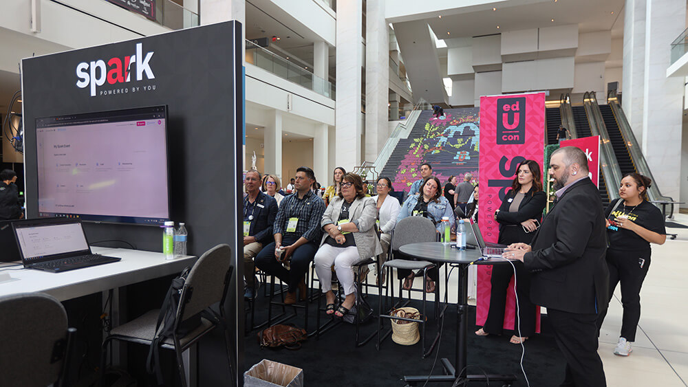 Seated People Watching Tech Demo