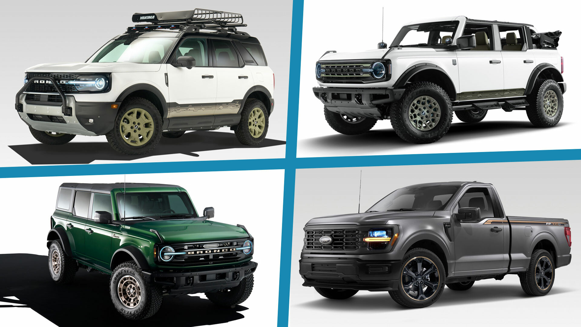 Ford’s SEMA Lineup Includes 700 HP F-150 And Broncos Galore