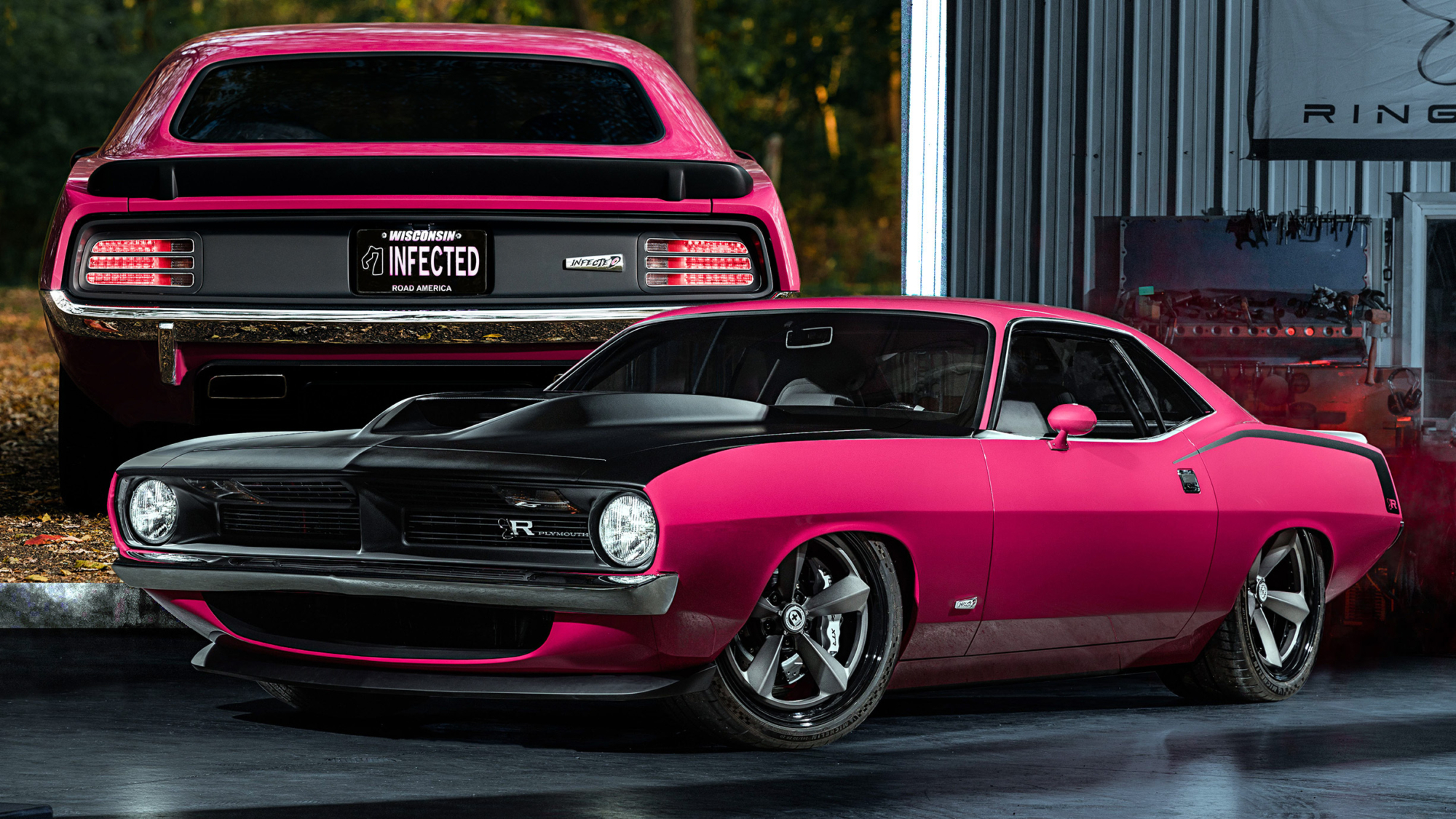 Ringborthers’ Pink ‘Cuda Packs A Supercharged Hellcrate V8 And A Whole Lot Of Attitude