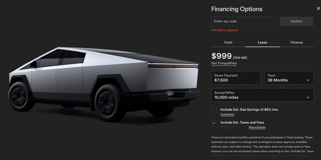  You can lease a Tesla Cybertruck for $1,249 per month, but would you?