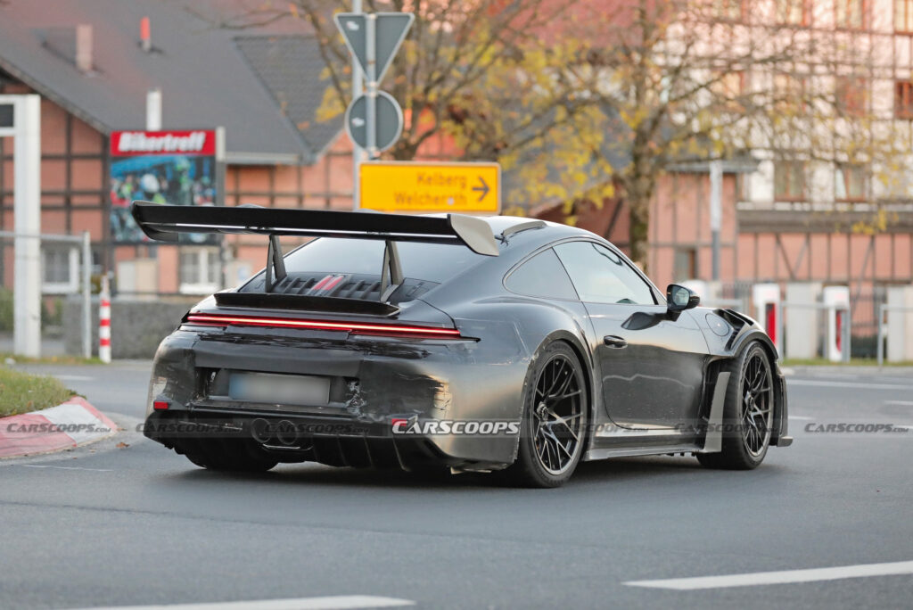  2026 Porsche 911 GT3 RS prototype perfects its aerodynamics at Nürburgring test