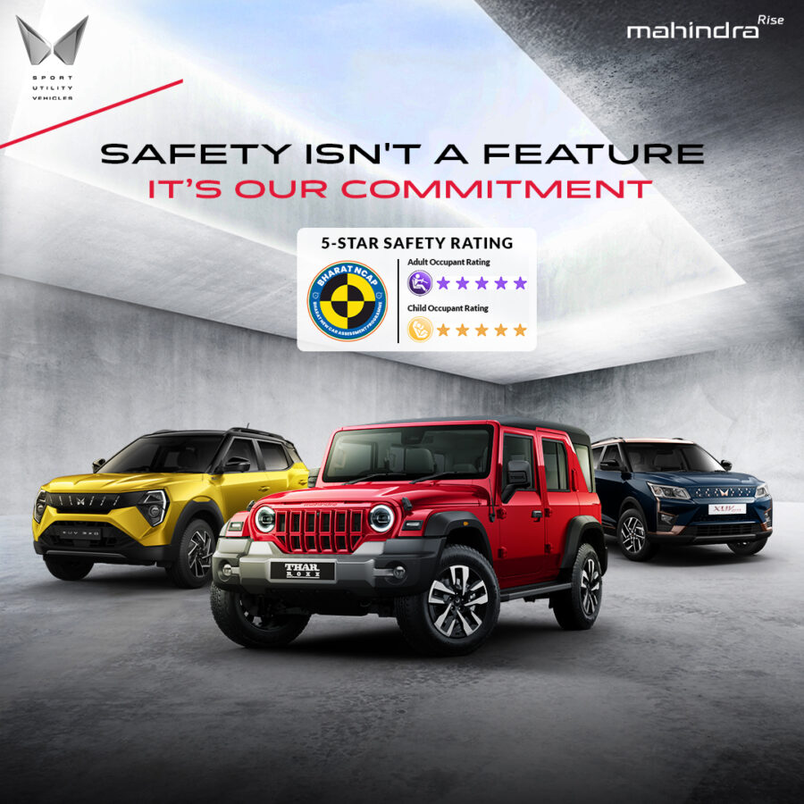 Mahindra Thar Roxx Gets 5-Star Safety Rating