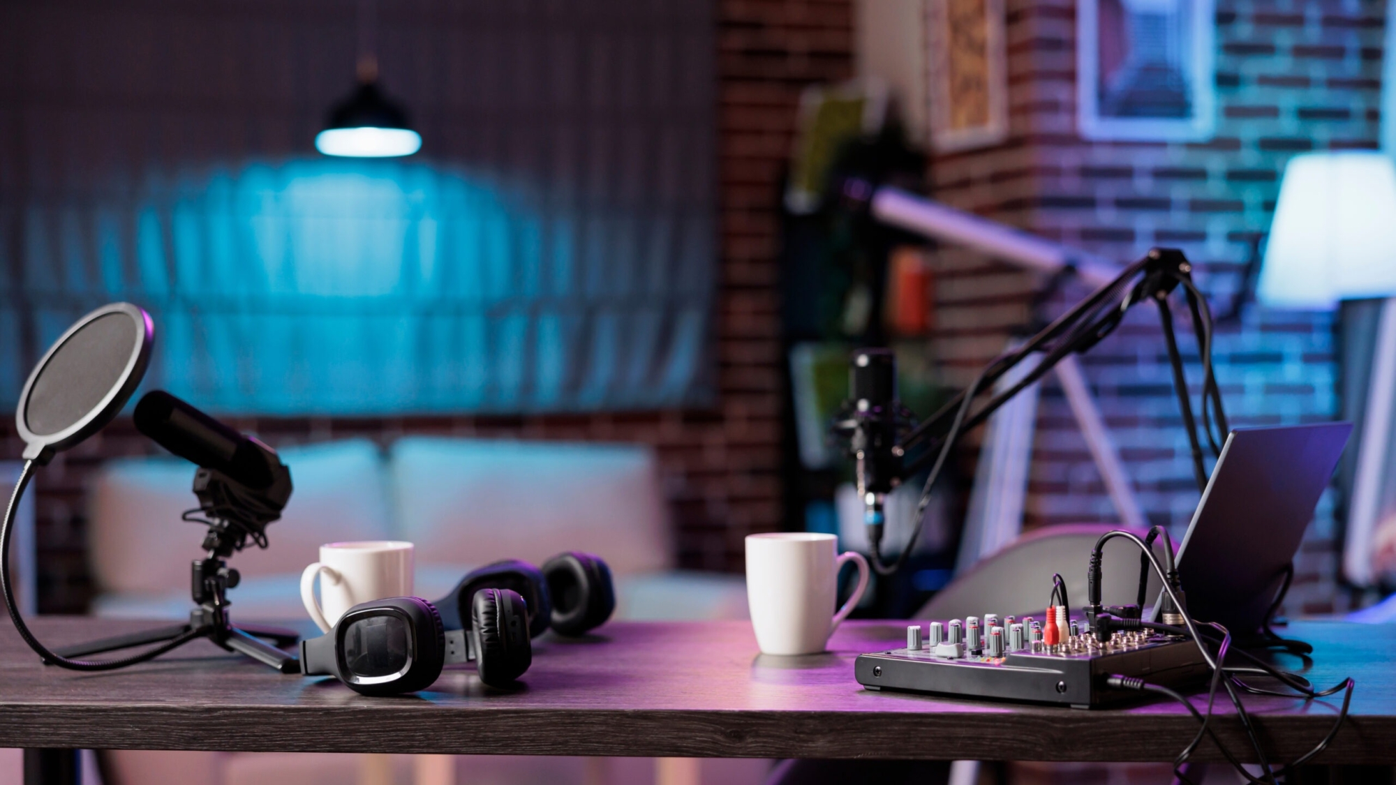 Smart start gratitude story feature image of an empty podcast studio