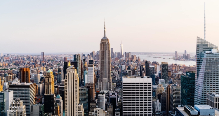 View of the New York City Skyline from Top of the Rock.