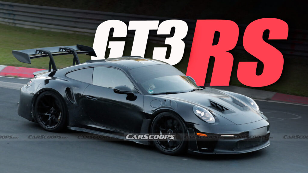  2026 Porsche 911 GT3 RS prototype perfects its aerodynamics at Nürburgring test