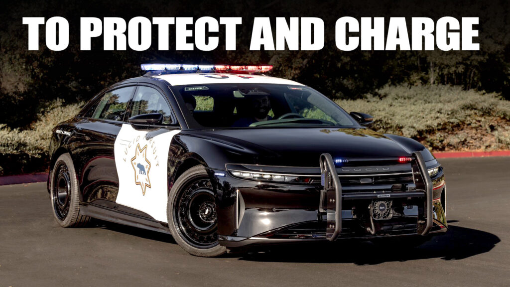  Protect and charge: CHP tests Lucid aerial police car