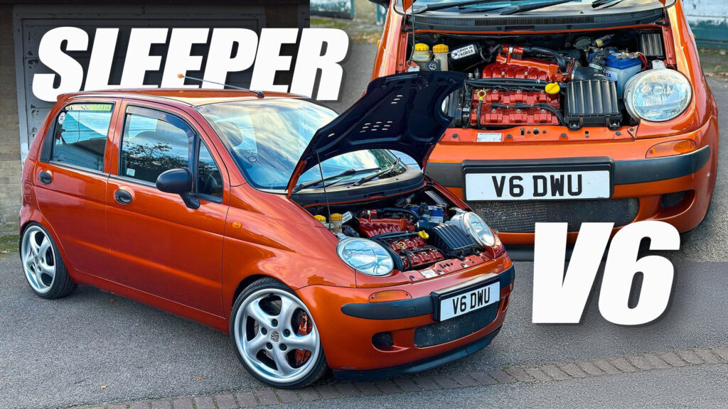  Tiny V6-Swapped Daewoo Matiz Proves Horsepower Can Make Any Car Ridiculous