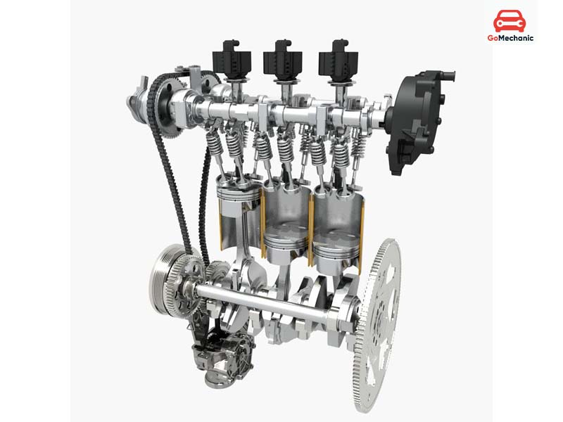 What is a three-cylinder engine?