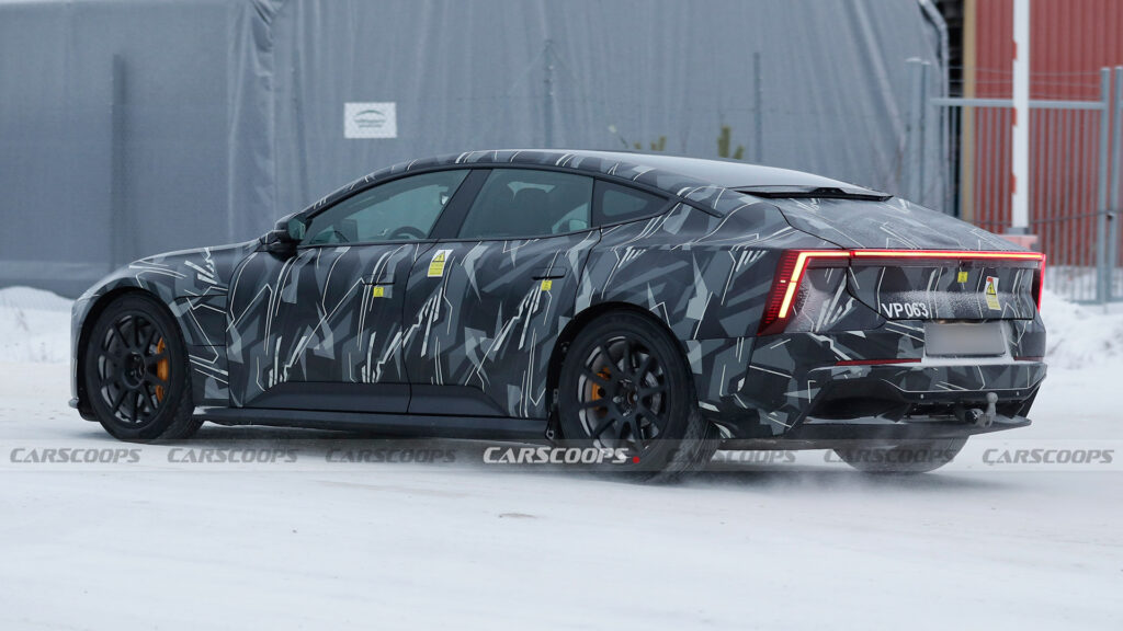  Polestar 5 spy photos test, compete with Porsche Taycan, power is close to 900 horsepower