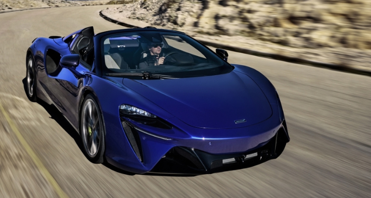 Front view of the 2025 McLaren Artura Spider