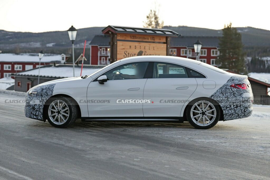  2026 Mercedes CLA shows off its streamlined body ahead of upcoming reveal