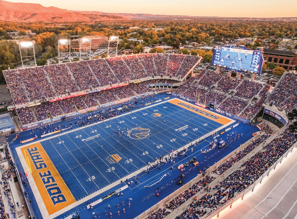 View of Albertsons Stadium at Boise State University, Idaho