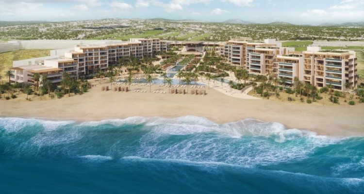 Rendering of the Conrad Los Cabos, aerial view.