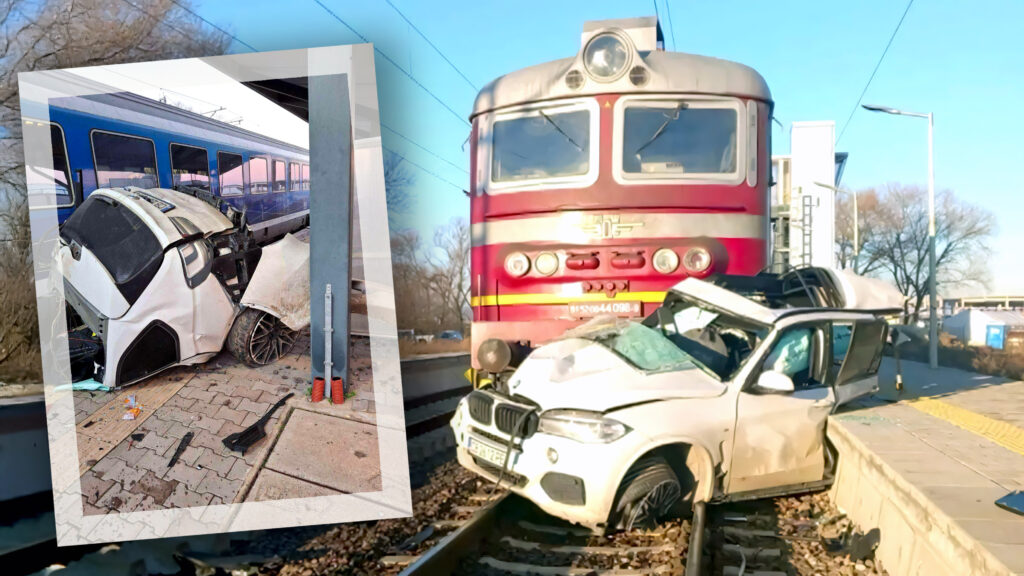  BMW was split in half by a train, and the driver somehow cheated his death