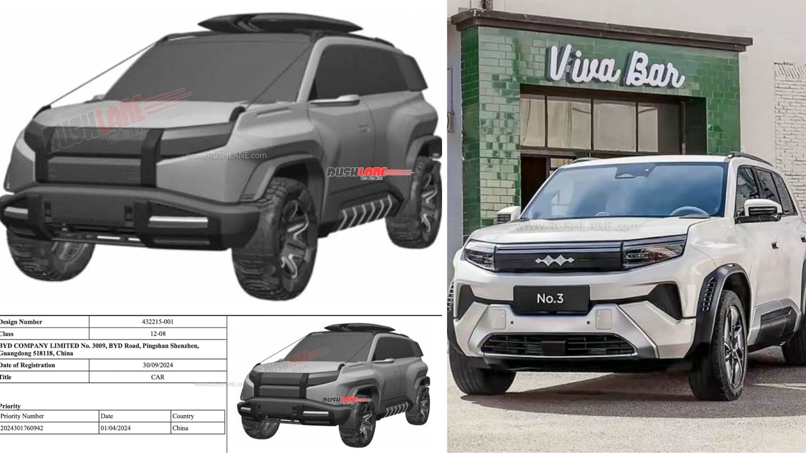 BYD Bao 3 Electric SUV patented in India