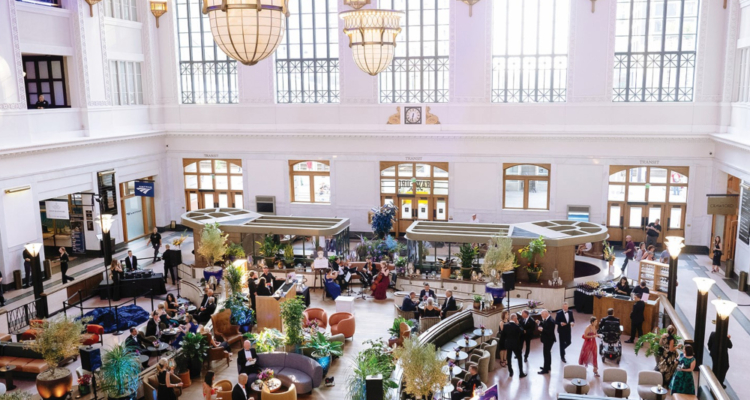 Mingling in The Great Hall at Denver Union Station