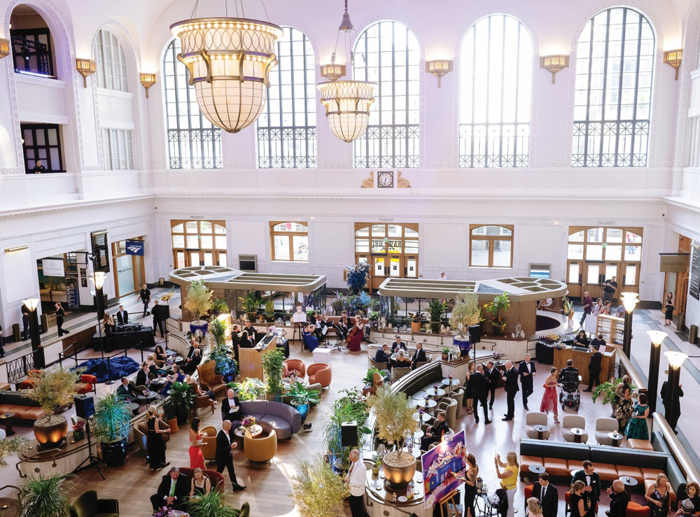 Mingling in The Great Hall at Denver Union Station