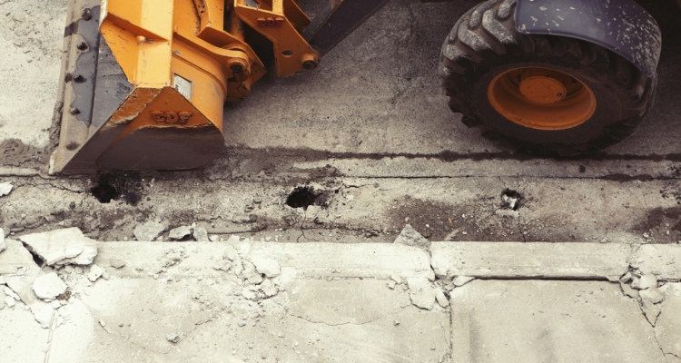 Road Construction and Bulldozer