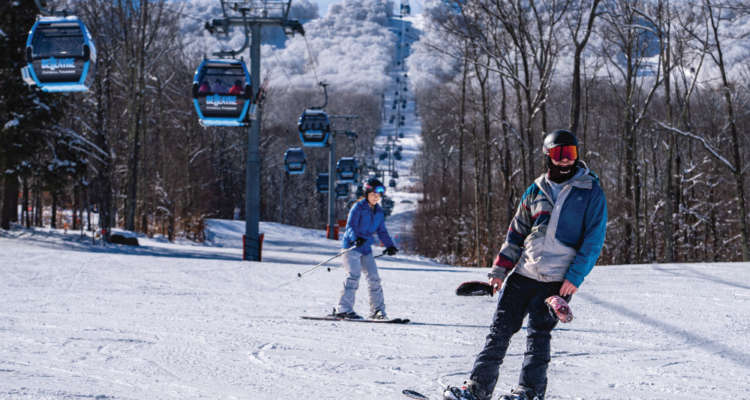 The slopes at Belleayre Mountain Ski Center ski destination in Highmount, New York