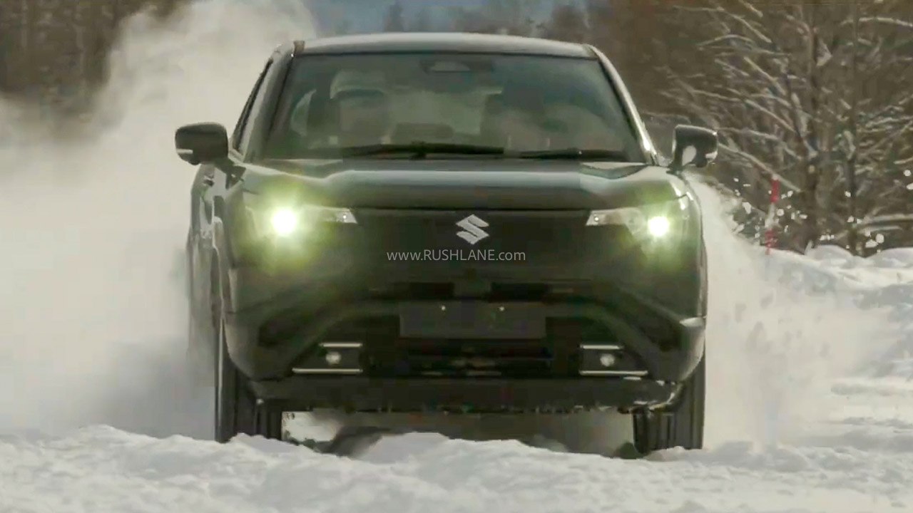 Maruti eVitara electric SUV all-wheel drive test