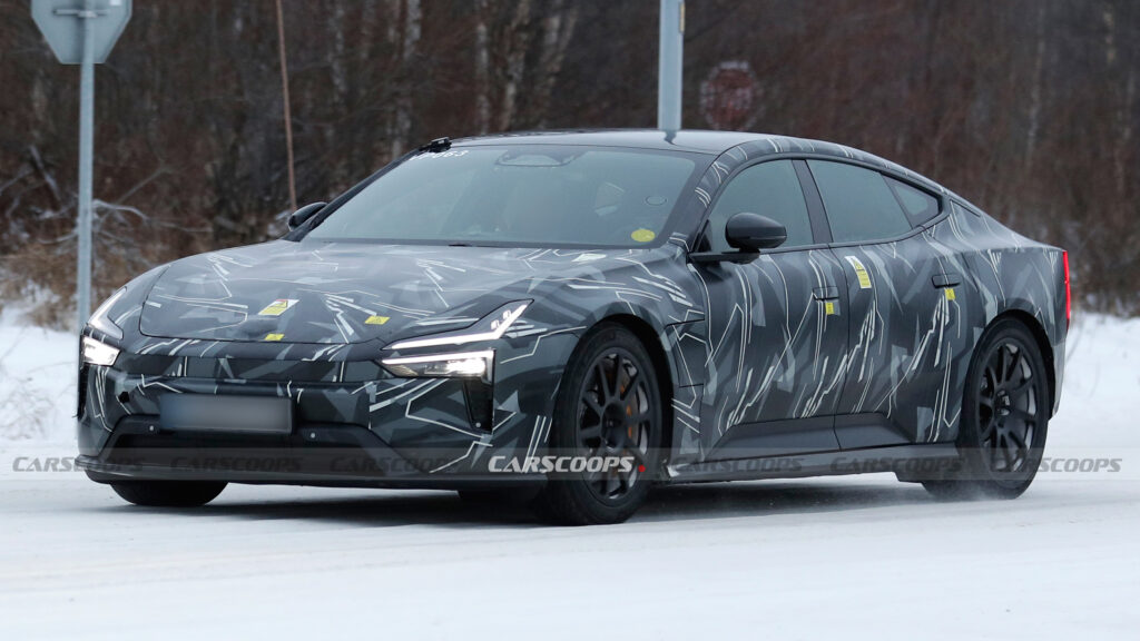  Polestar 5 spy photos test, compete with Porsche Taycan, power is close to 900 horsepower