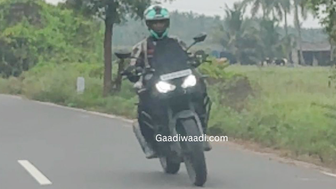 TVS Apache RTX 300 ADV spy shots show split headlight