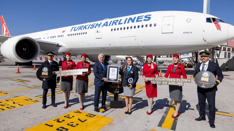 Turkish Airlines wins Guinness World Records title