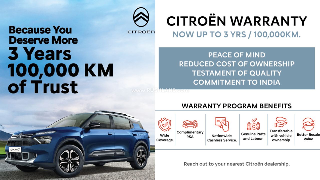 Citroen increases standard warranty coverage on all cars